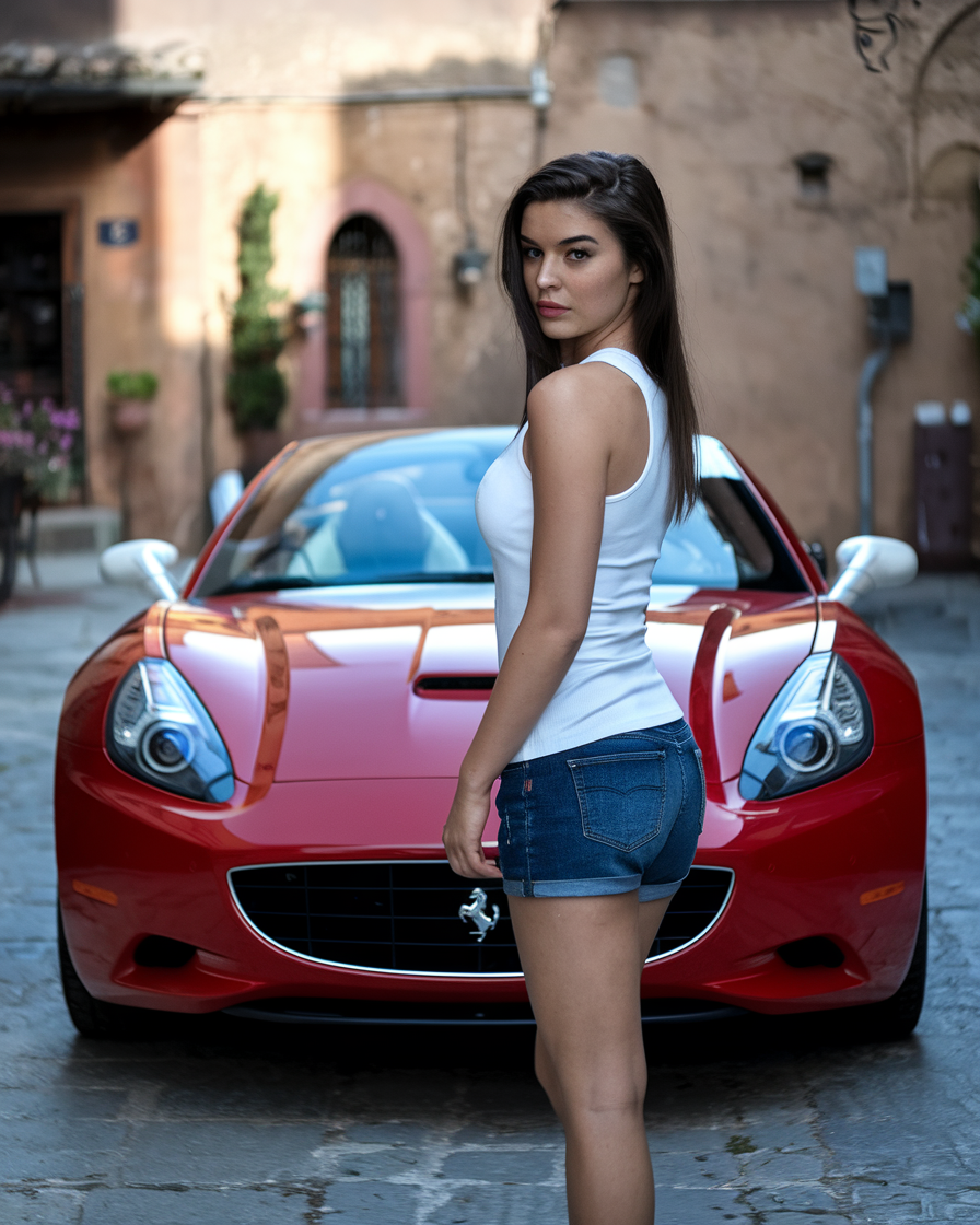 Heißer als der Asphalt – mein Ferrari & ich 😈🔥